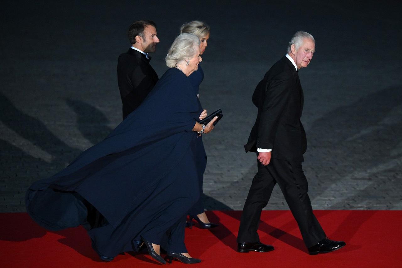 For their first stop in the French capital, Charles and Queen Camilla attended a ceremony at the Arc de Triomphe, where they were greeted by Macron and his wife, Brigitte