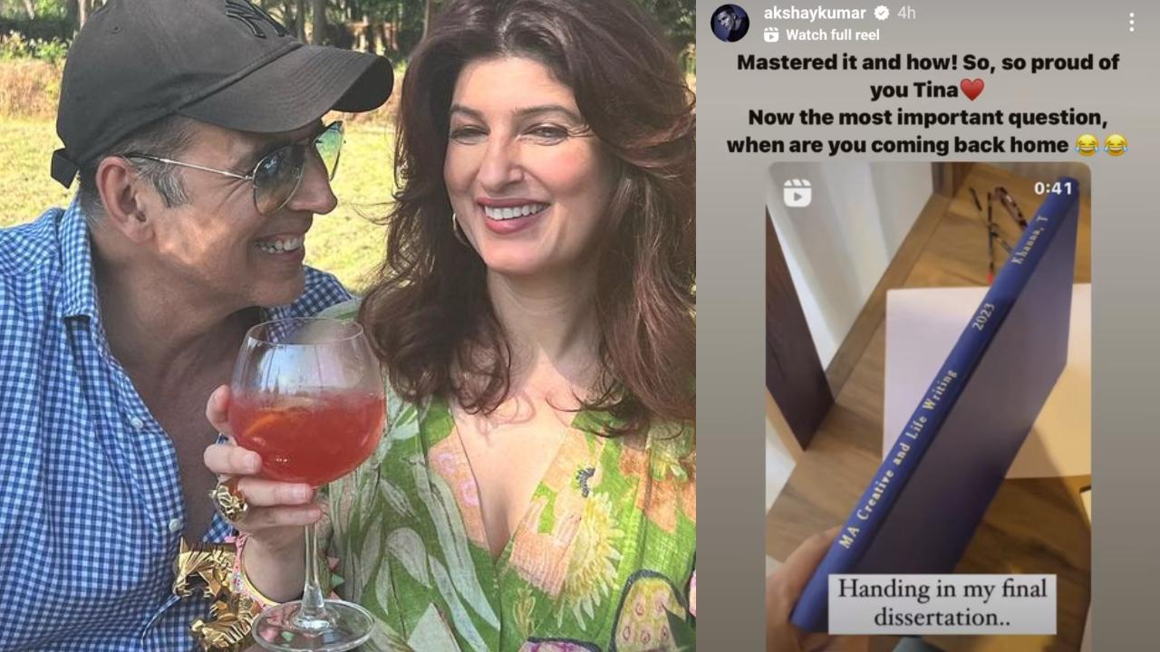 Akshay Kumar is 'so so proud' as Twinkle Khanna completes her master's in Art