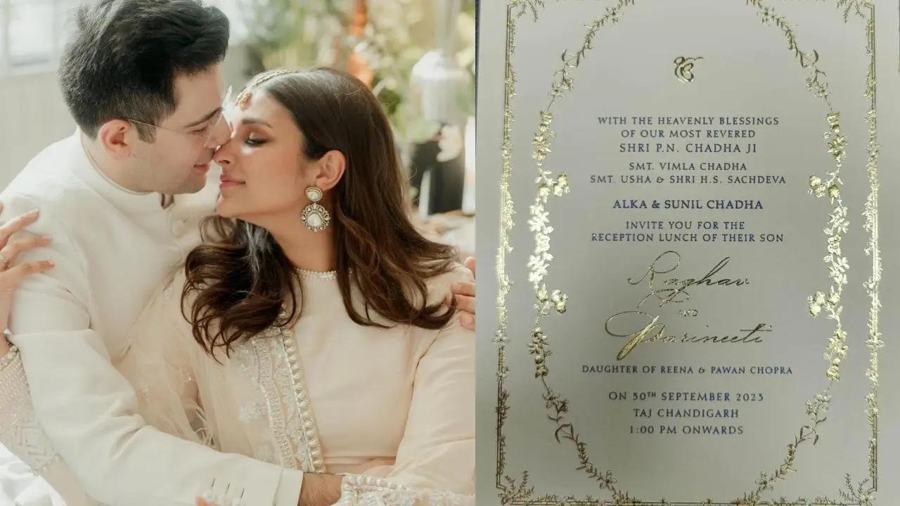 Parineeti Chopra and Raghav Chadha have been making headlines since the reports of their September wedding came out. Previously it was reported that the two will tie the knot in the month of October but the recent rumour suggests something else. Now, amidst these reports, a picture of the invite for their reception has been going viral. Read More