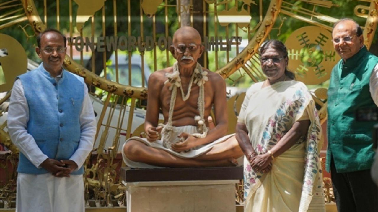 Murmu said that Mahatma Gandhi's statues at Gandhi Vatika will inspire the visitors, especially the children.
