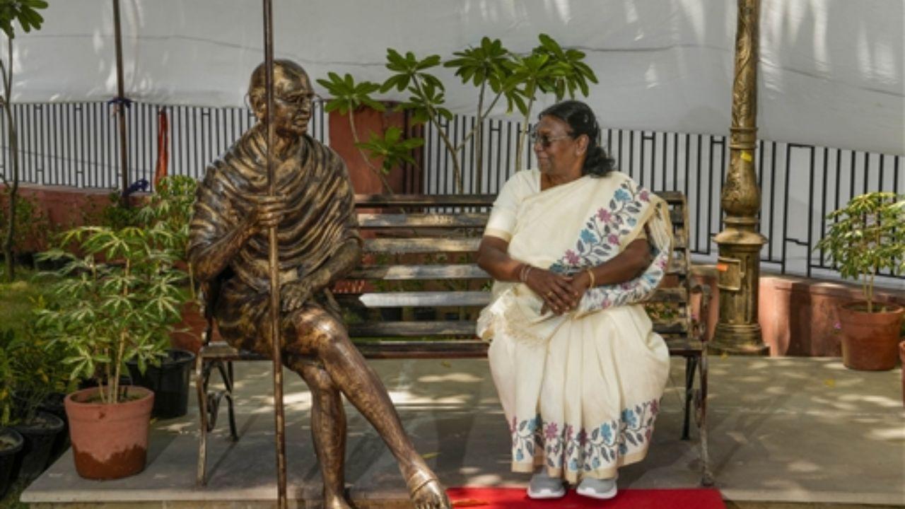 President Murmu at the event said that Mahatma Gandhi is an 