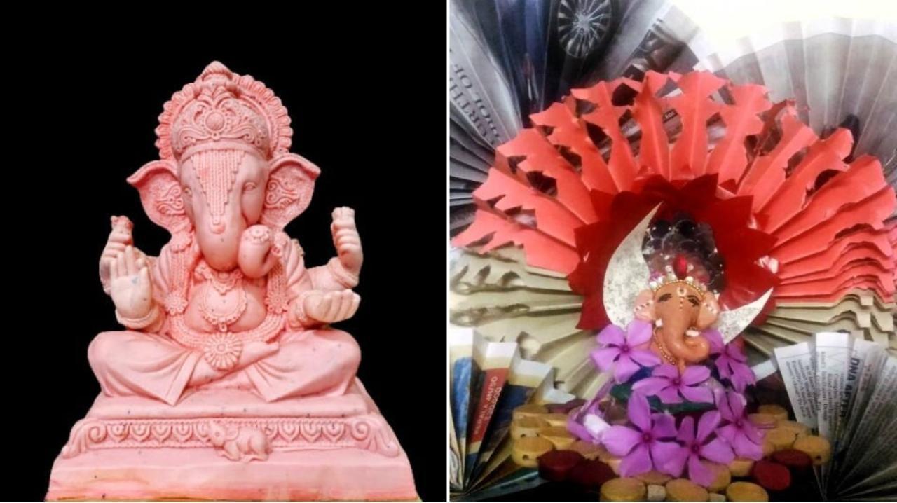 Ganesh Chaturthi 2023: How these Mumbaikars are using millets, chocolates, paper and books to make the idol