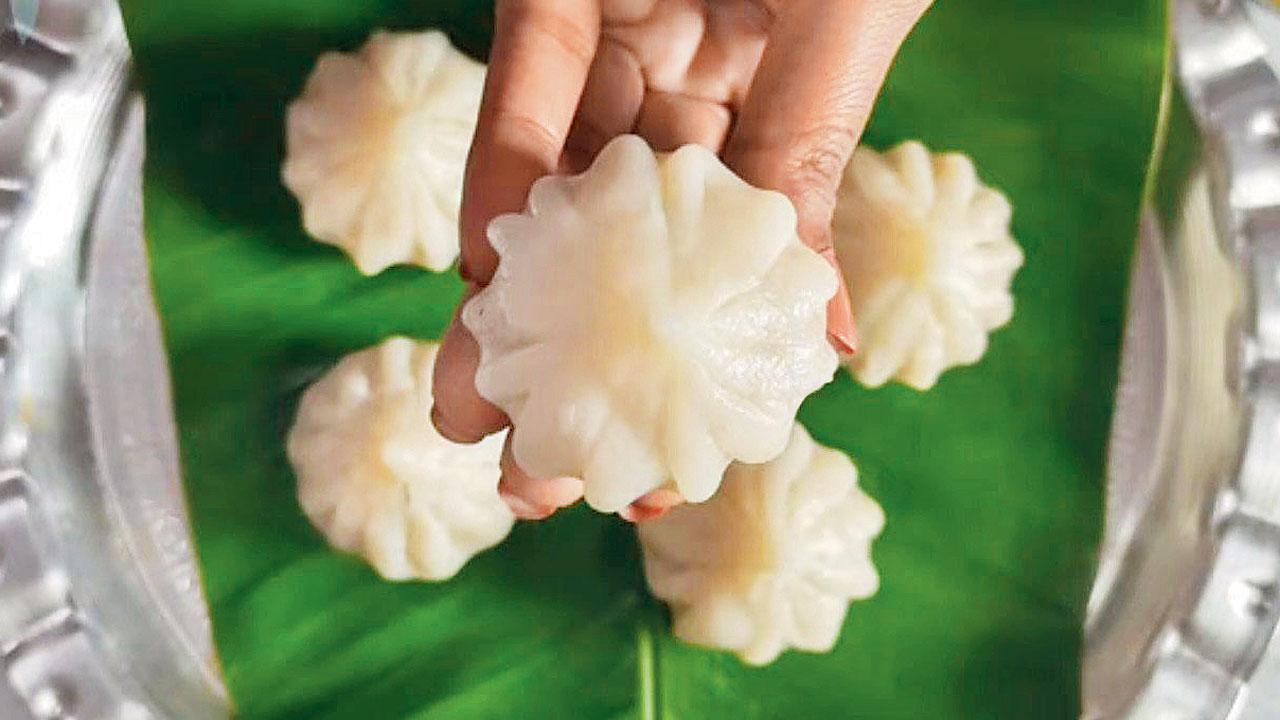 Sami’s KitchenMaking authentic modaks at home is a skill that requires time and patience. Sami’s Kitchen is an online food channel that provides sessions on preparing ukadiche modak, and shaping them with the traditional finger pinches.