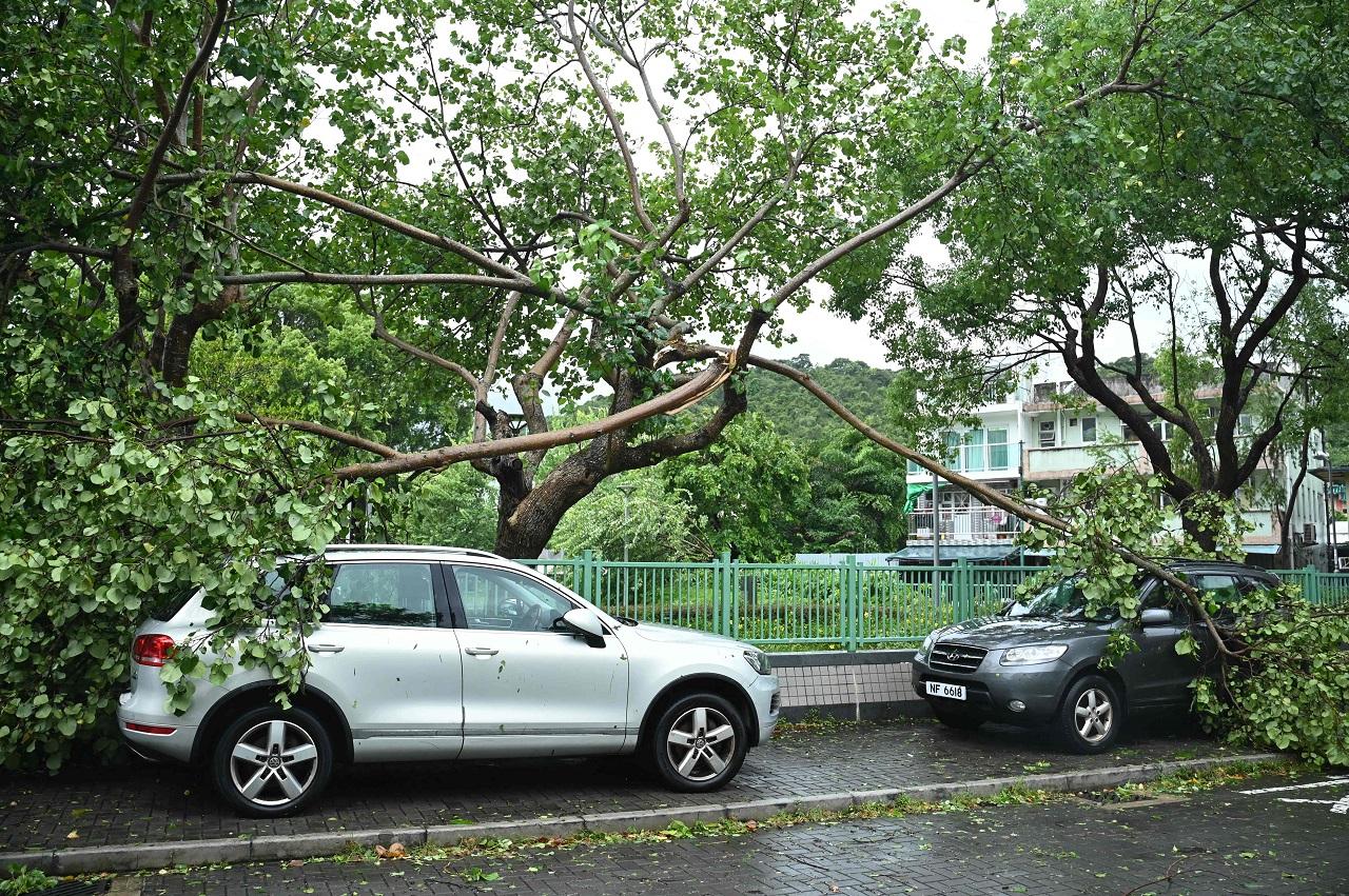The Hong Kong Observatory had issued a No. 10 hurricane alert, the highest warning under the city's weather system. It was the first No. 10 warning since Super Typhoon Mangkhut hit Hong Kong in 2018