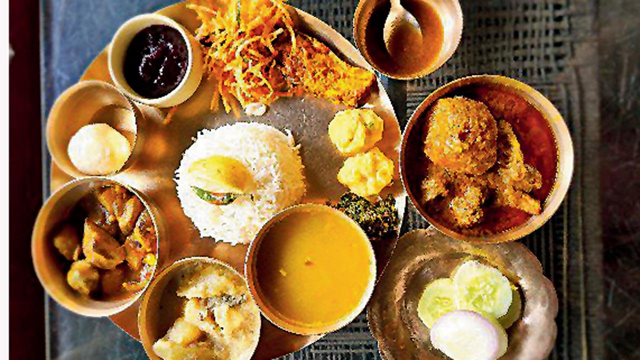 A home-cooked mutton meal at Moram Earth