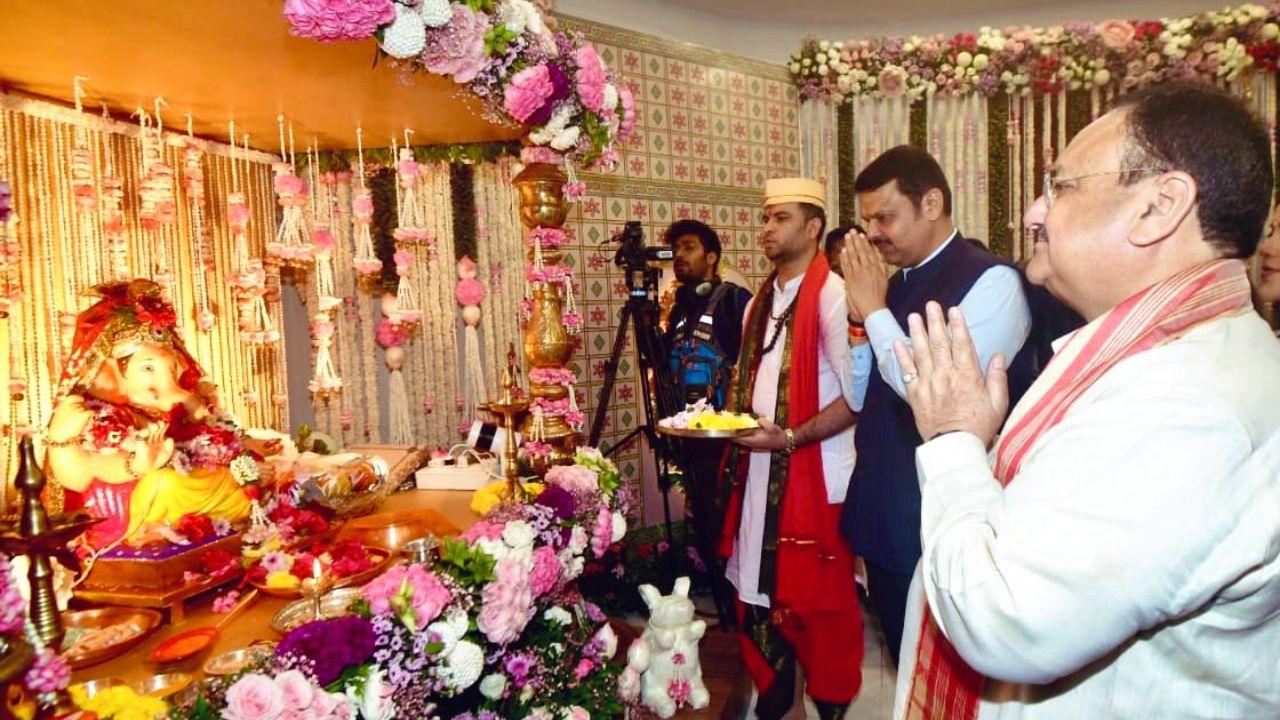 JP Nadda, amidst the festivity, offered prayers and seeks blessings for the well-being of the nation.