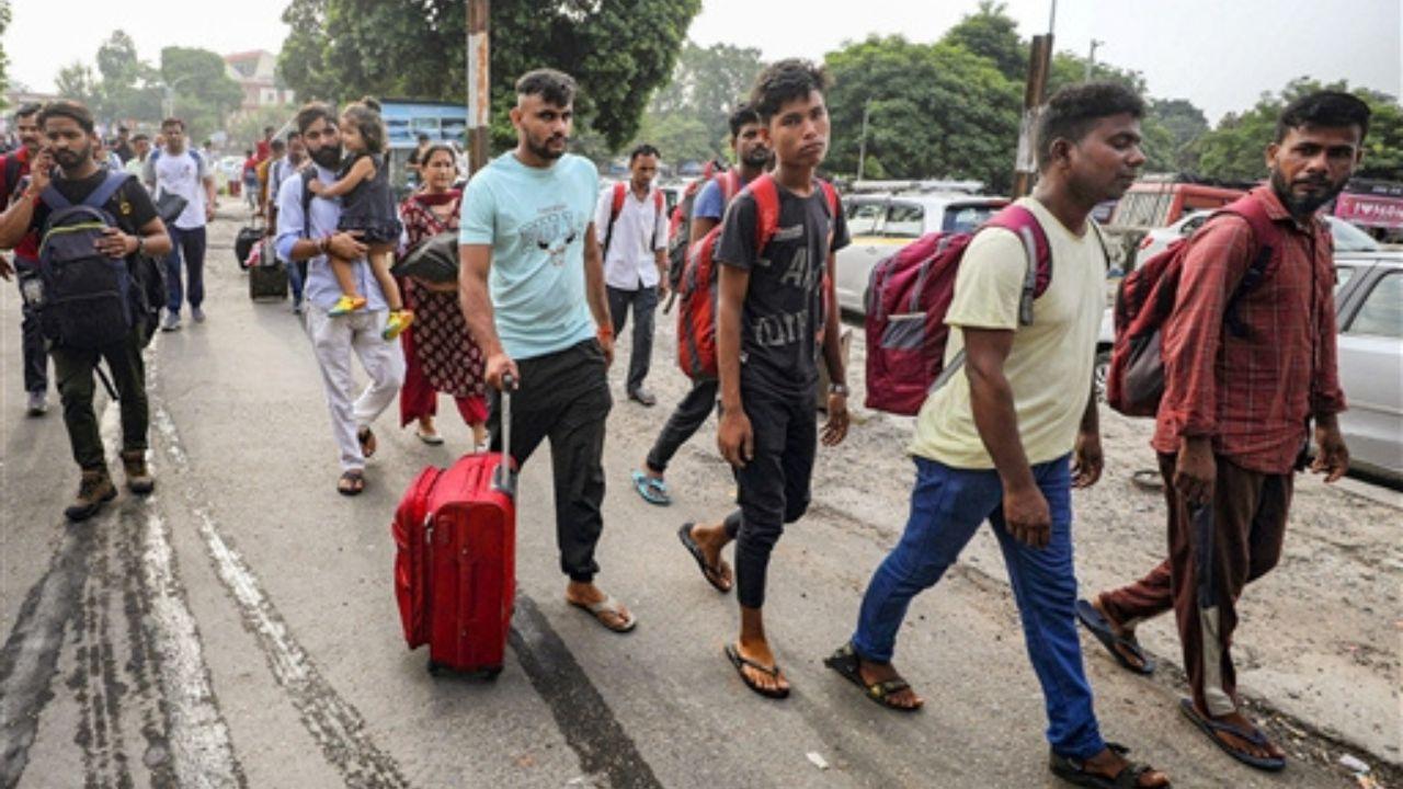 The public transport was not operational on Friday impacting the commuters and attendance of students in educational institutions in the Union Territory. Commuters at Jammu Railway station were forced to walk with their heavy luggage amid the strike by AJKTWA led by association’s Chairman Ajit Singh.