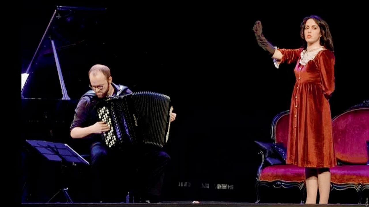 Deschamps with Cussac on in a moment on stage. Pics courtesy/lilanoor-ensemble.com