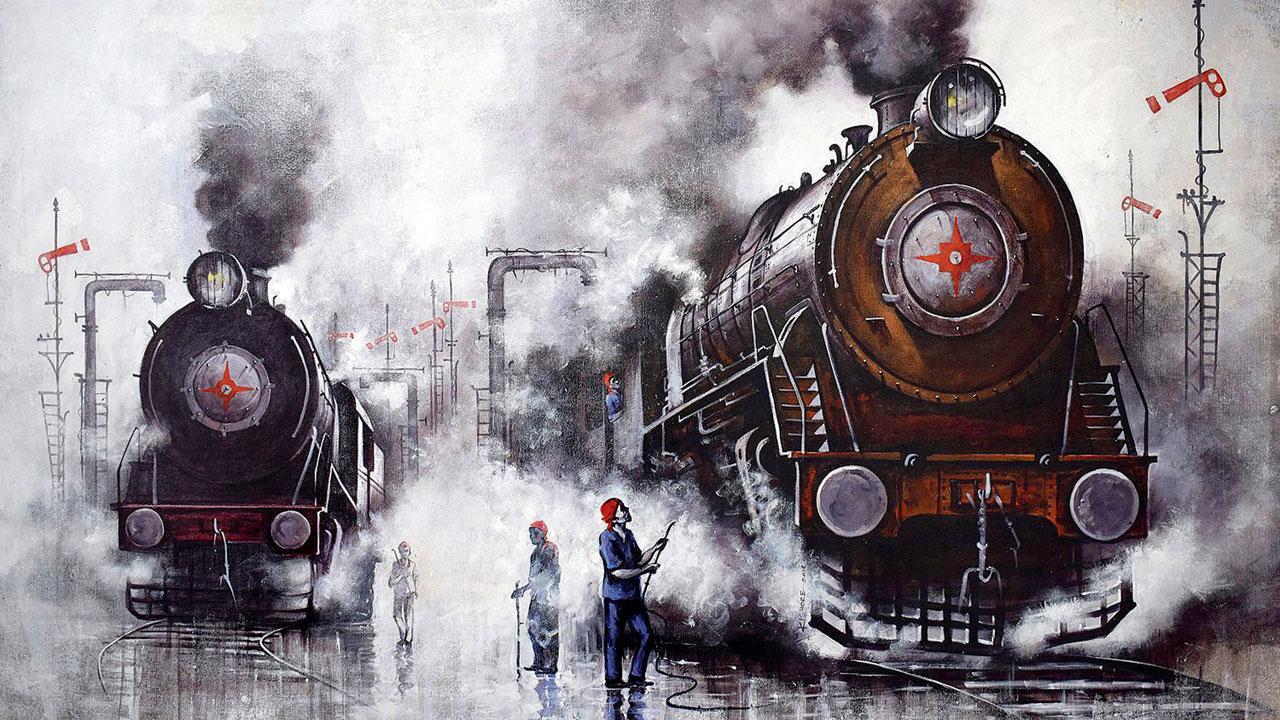 Attend this exhibition by artist Kishore Pratim Biswas to celebrate steam engines of the Indian Railways