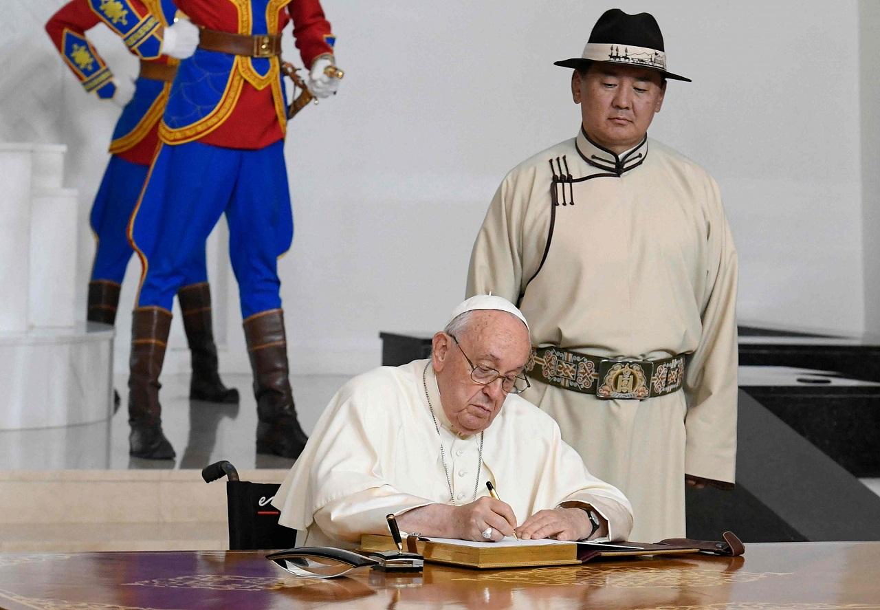 In his remarks, Francis praised Mongolia's tradition of religious liberty, noting that such tolerance existed even during the period of the Mongol Empire's vast expansion over much of the world. At its height, the empire stretched as far west as Hungary and remains the largest contiguous land empire in world history