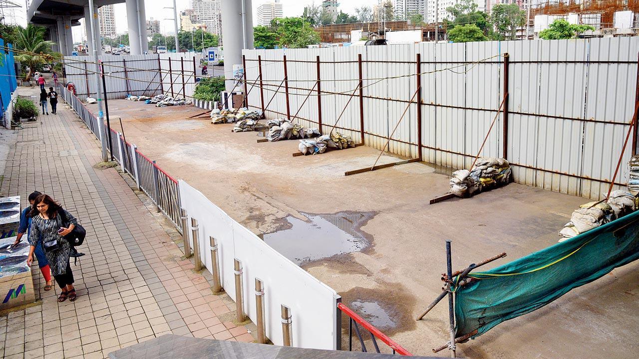 Mumbai: Magathane Metro station entrance reopens, but repairs still ongoing