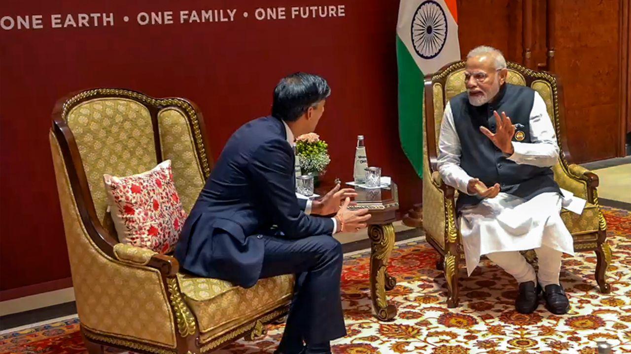 Modi shared insights on strengthening trade linkages and increasing investment during the meeting with Rishi Sunak. The two leaders affirm India and the UK's commitment to a prosperous and sustainable future.