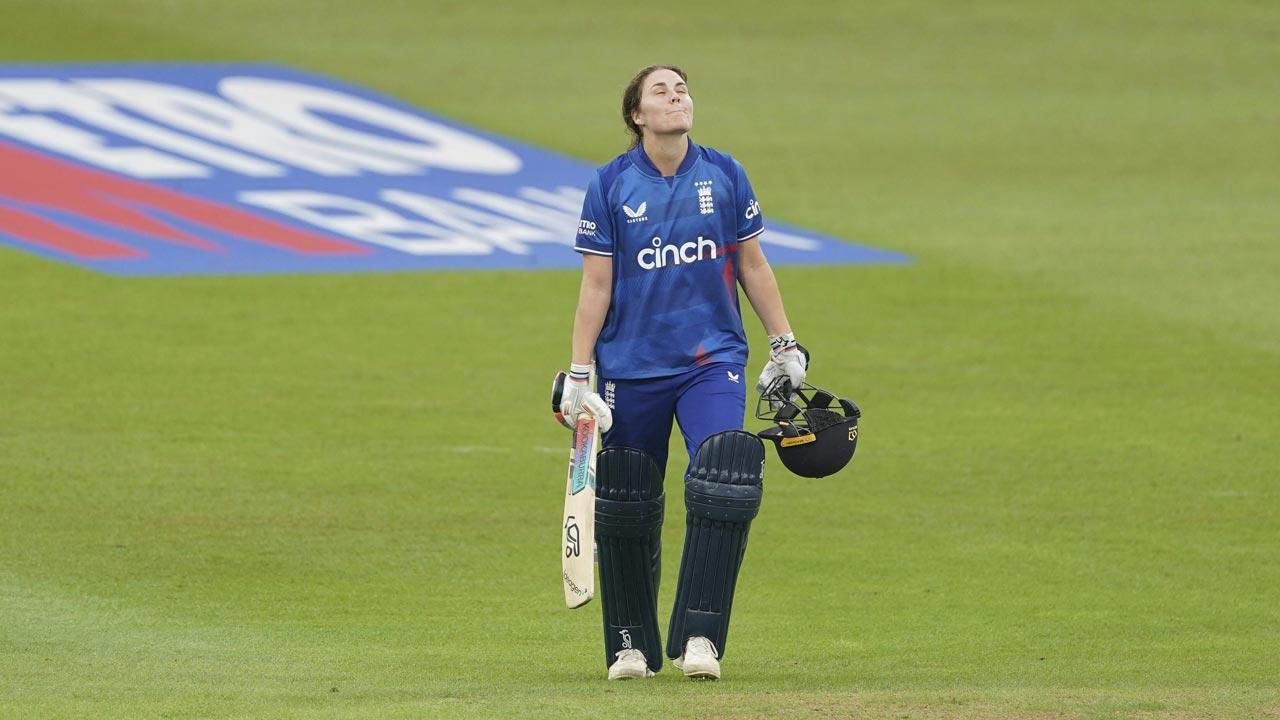 England's Nat Sciver-Brunt hits record century in her 100th ODI