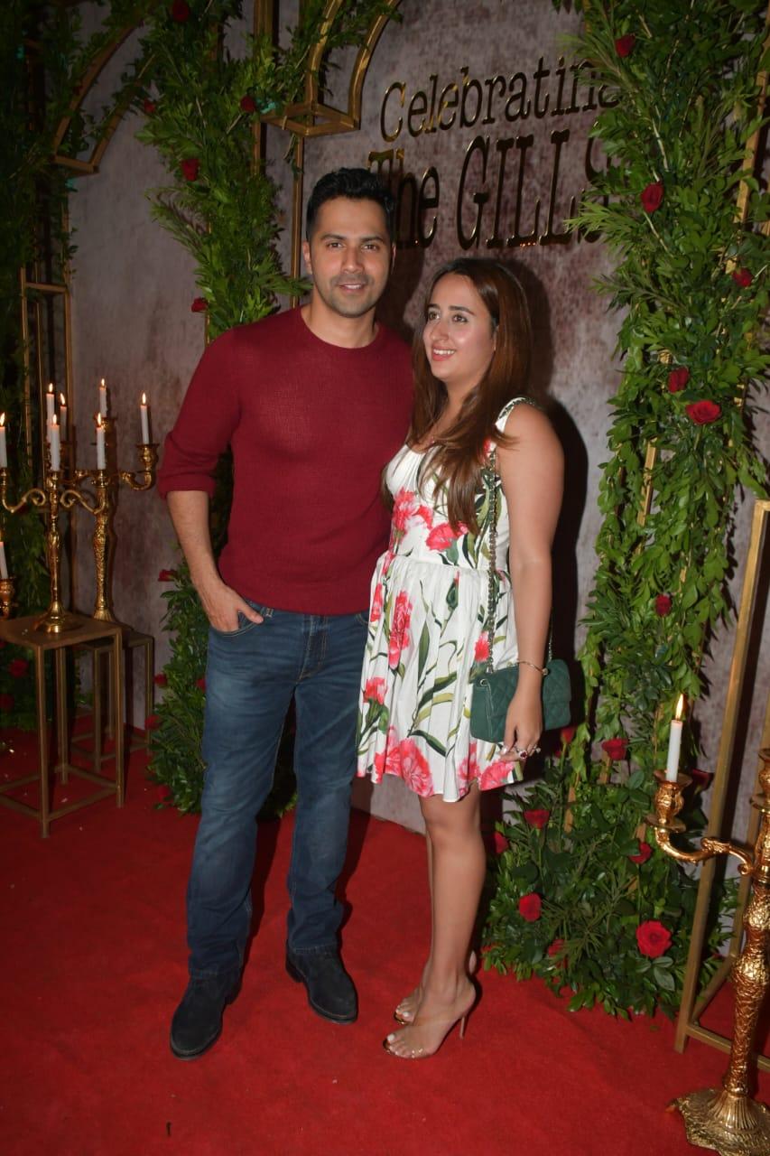 Varun Dhawan went to Aman Gill and Amrit Gill's party with his wife Natasha Dalal