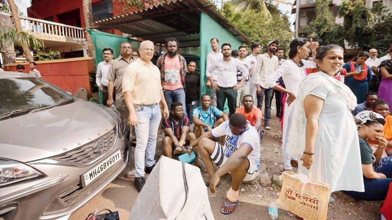 The cops rounded up 74 African nationals and it was found that nine of the people (including two children) had all the necessary documents and were let off