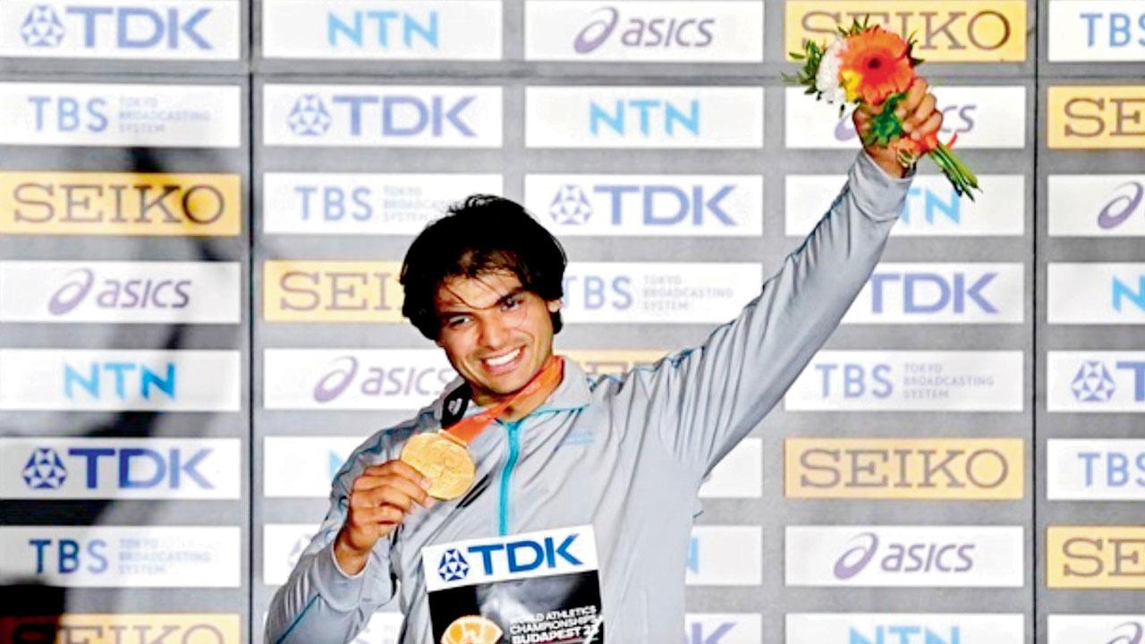 Neeraj Chopra. Pic courtesy/Instagram