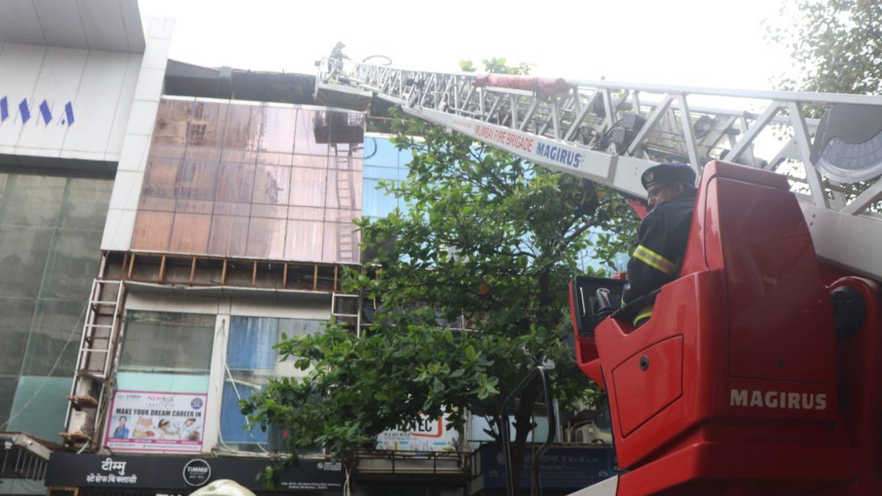 As many as 14 persons were rescued from the fire of which nine, who were stranded in a gym, were rescued from terrace, two others were rescued using Angus ladder. Three additional persons were rescued through staircase.