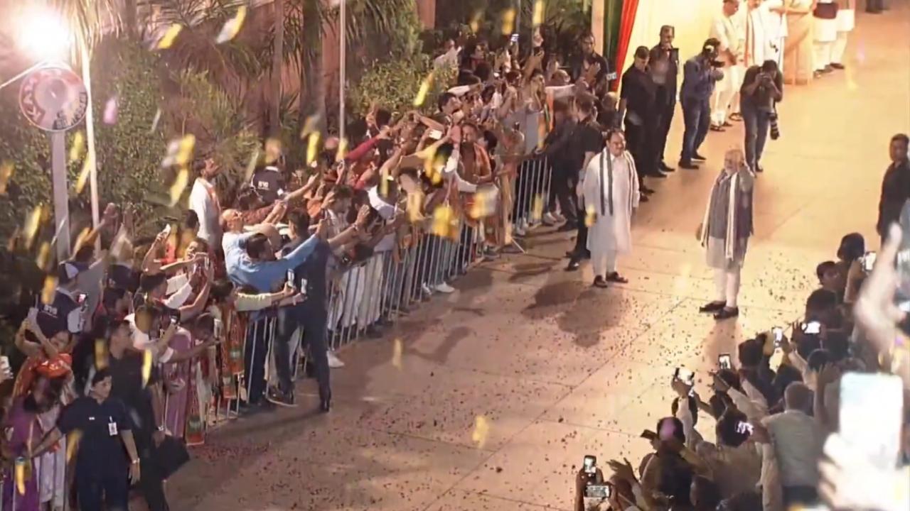 PM Modi reportedly reached the BJP office in Delhi on Wednesday for the meeting of the party's Central Election Committee to discuss Madhya Pradesh and Chhattisgarh elections