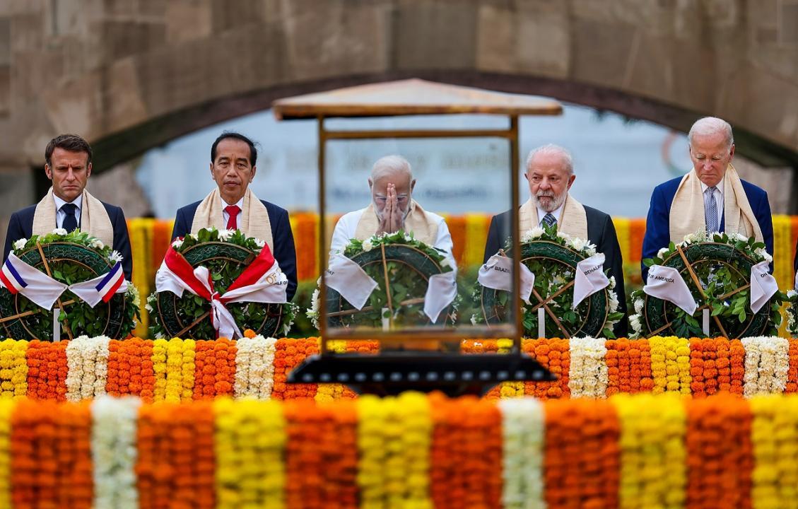 In Photos: G20 leaders pay homage to Mahatma Gandhi at Rajghat