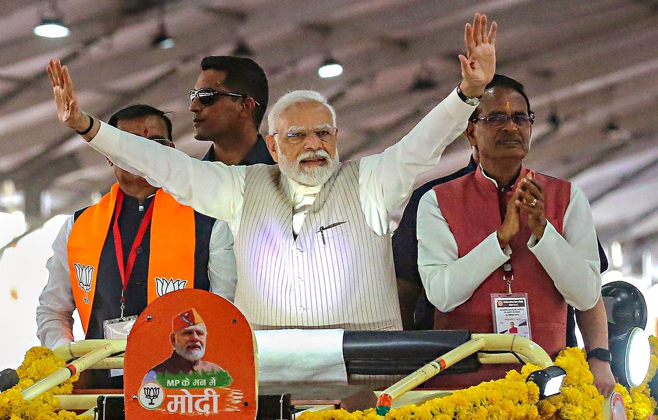 Addressing a massive gathering of BJP workers 'Karyakarta Mahakumb', the prime minister said the Congress and its allies in the 