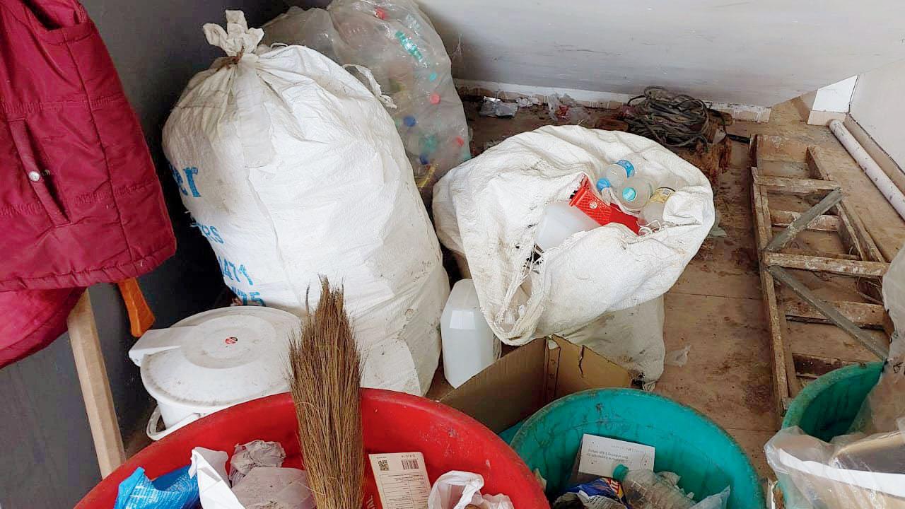Garbage piled up on campus is now a common site