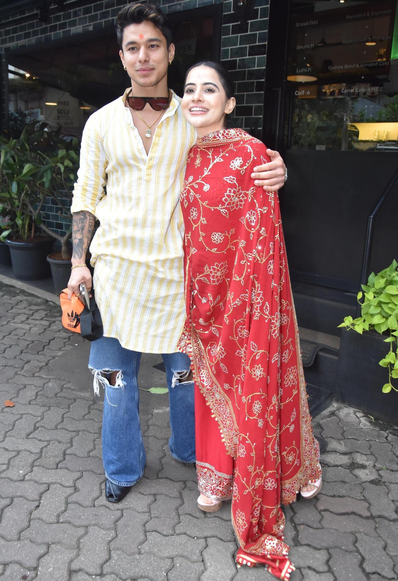 Uorfi Javed and Pratik Sehjpal were snapped together in Bandra
