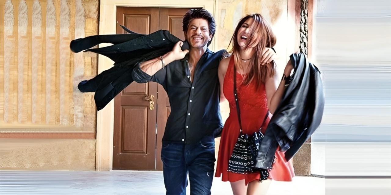 The song 'Radha' from the movie 'Jab Harry Met Sejal' features Harry and Sejal dancing in picturesque locations while expressing their growing romantic feelings