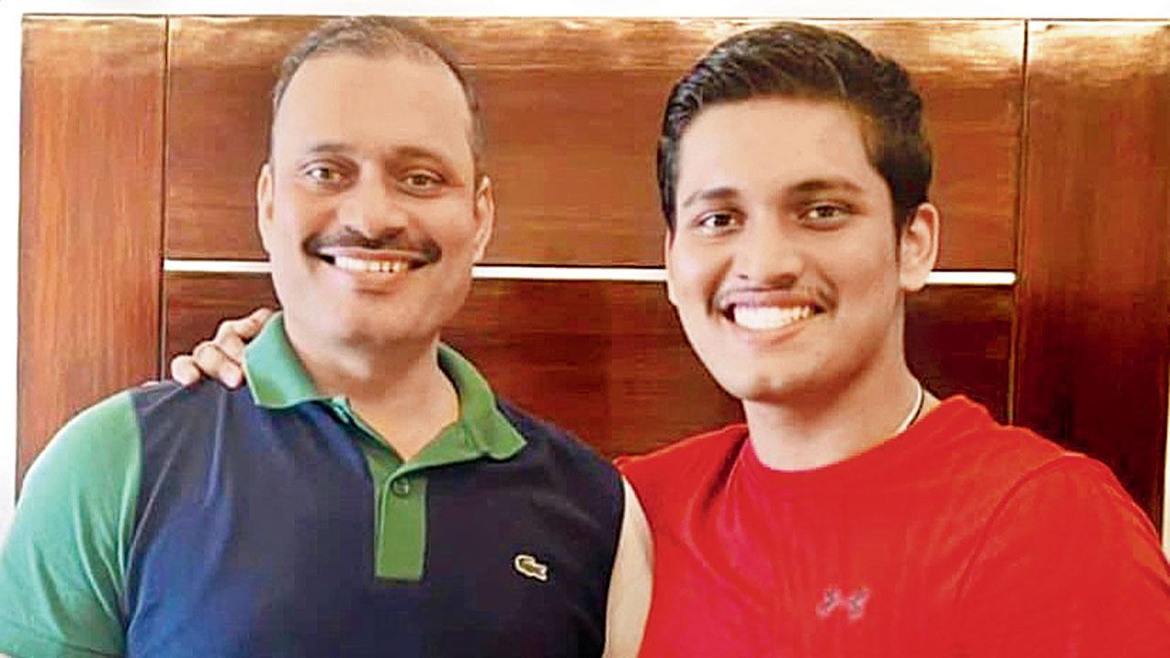 Shooter Rudrankksh Patil with his dad Balasaheb