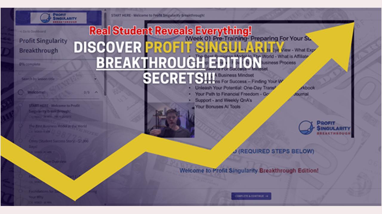 Chris Reader's Profit Singularity Breakthrough Review - Is it a Scam or Legit?