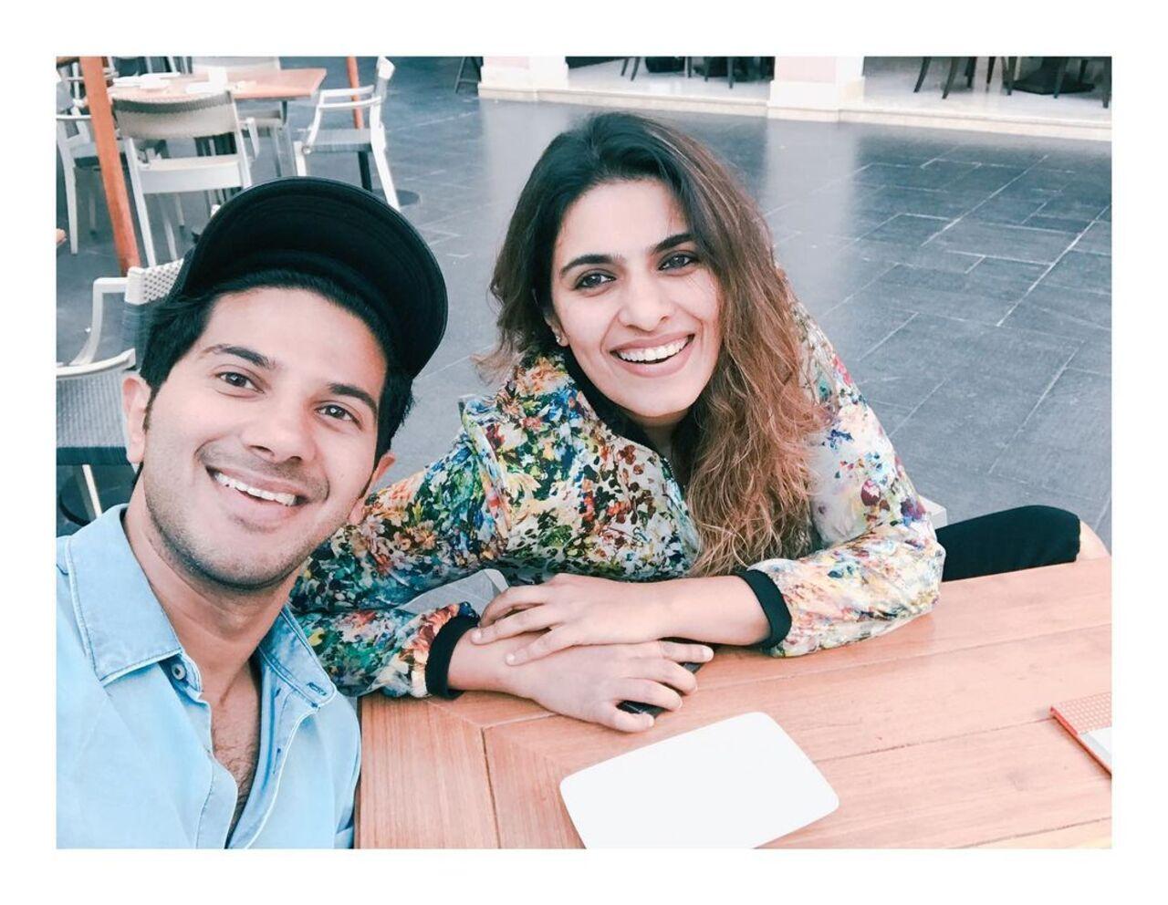 Mammootty's kids Dulquer Salmaan and Surumi pose together. The 'Bangalore Days' star often shares pictures with his elder sister on his Instagram