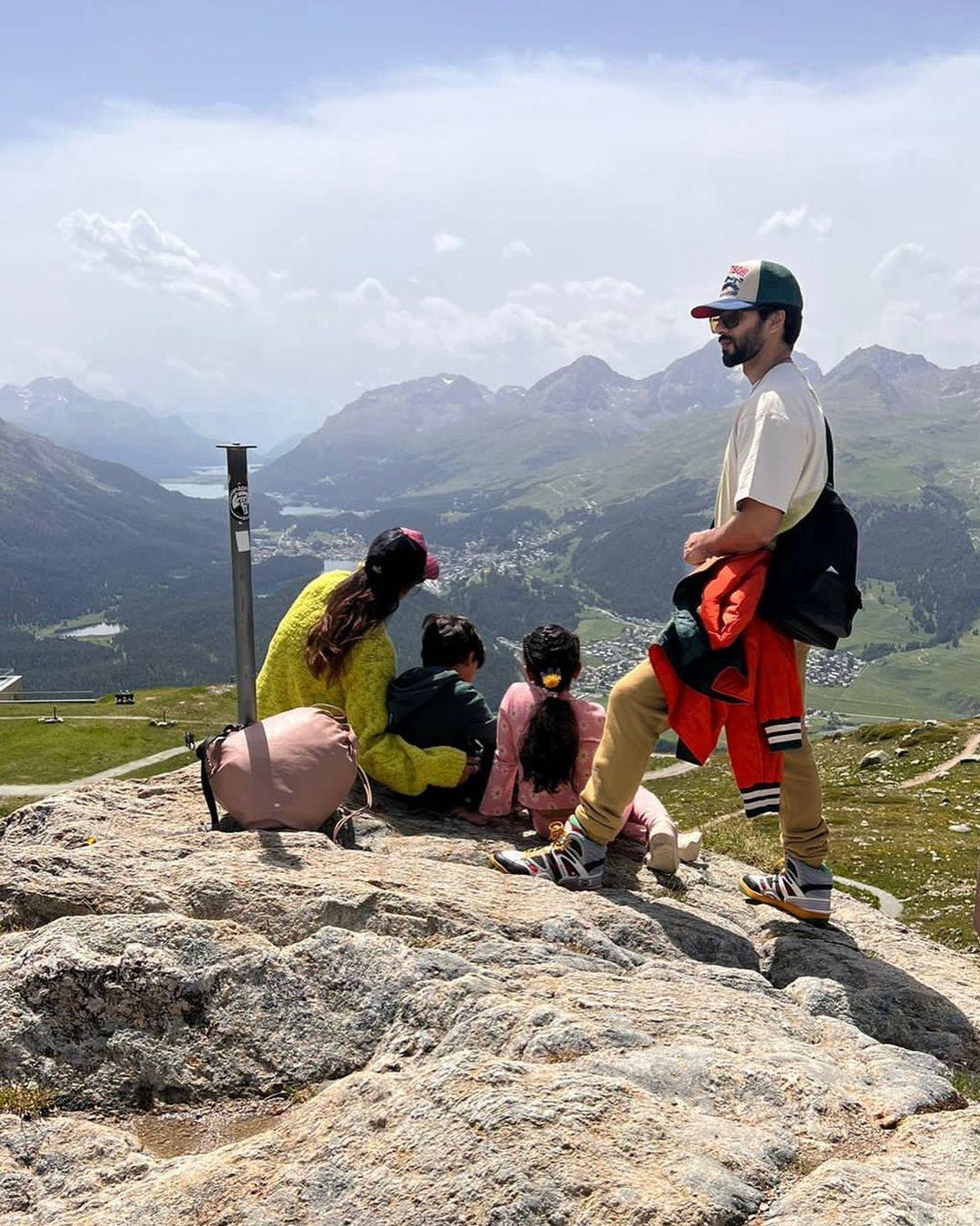 Home is where the family is for Shahid Kapoor, whether it is atop a mountain or inside the four walls of their house in Mumbai