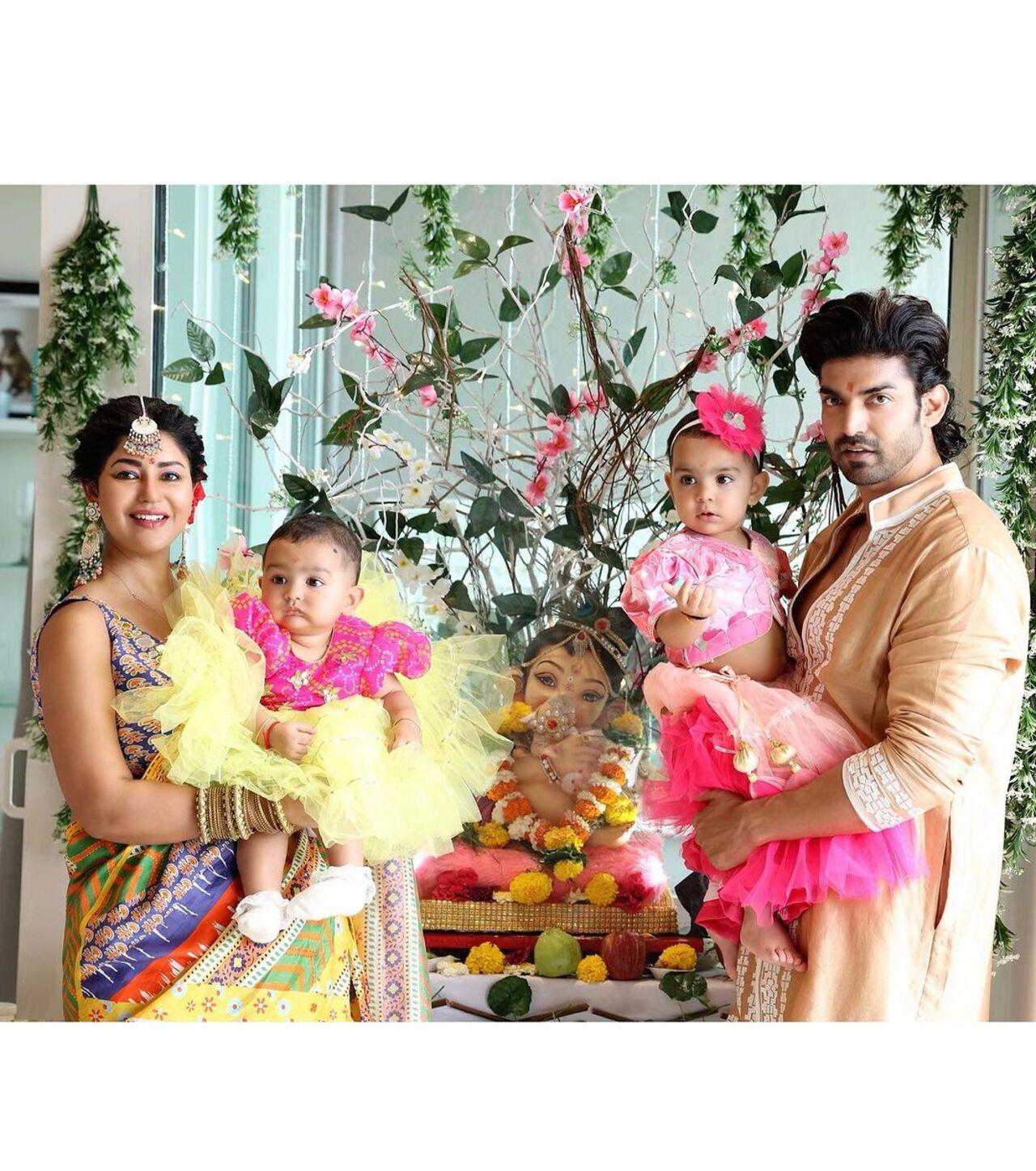 Gurmeet and Debina celebrate the festival with their kids