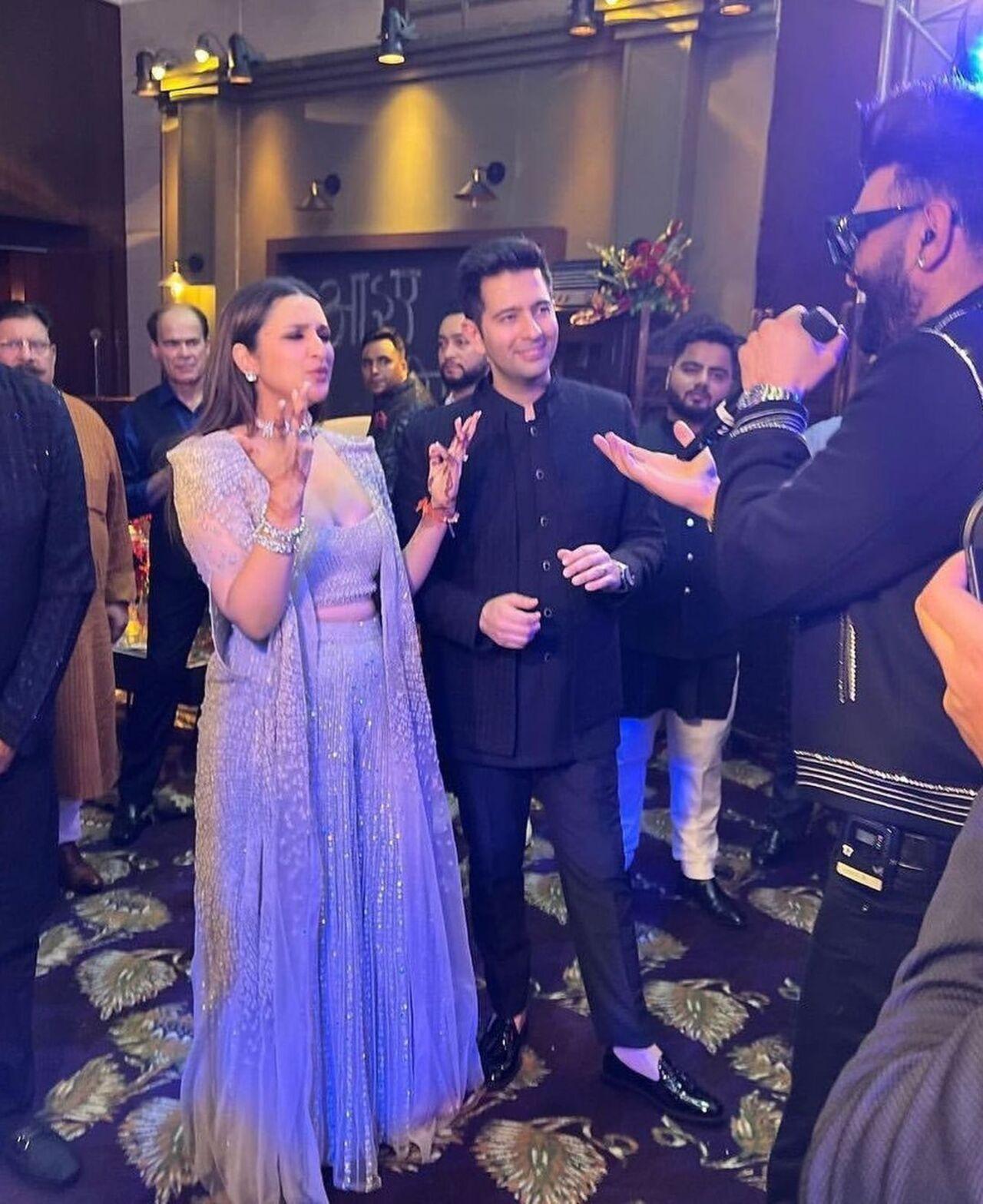 Navraj took to his Instagram on Sunday, where he shared two pictures from the sangeet celebration held on September 23 night. In the first picture, Navraj is seen posing with the couple