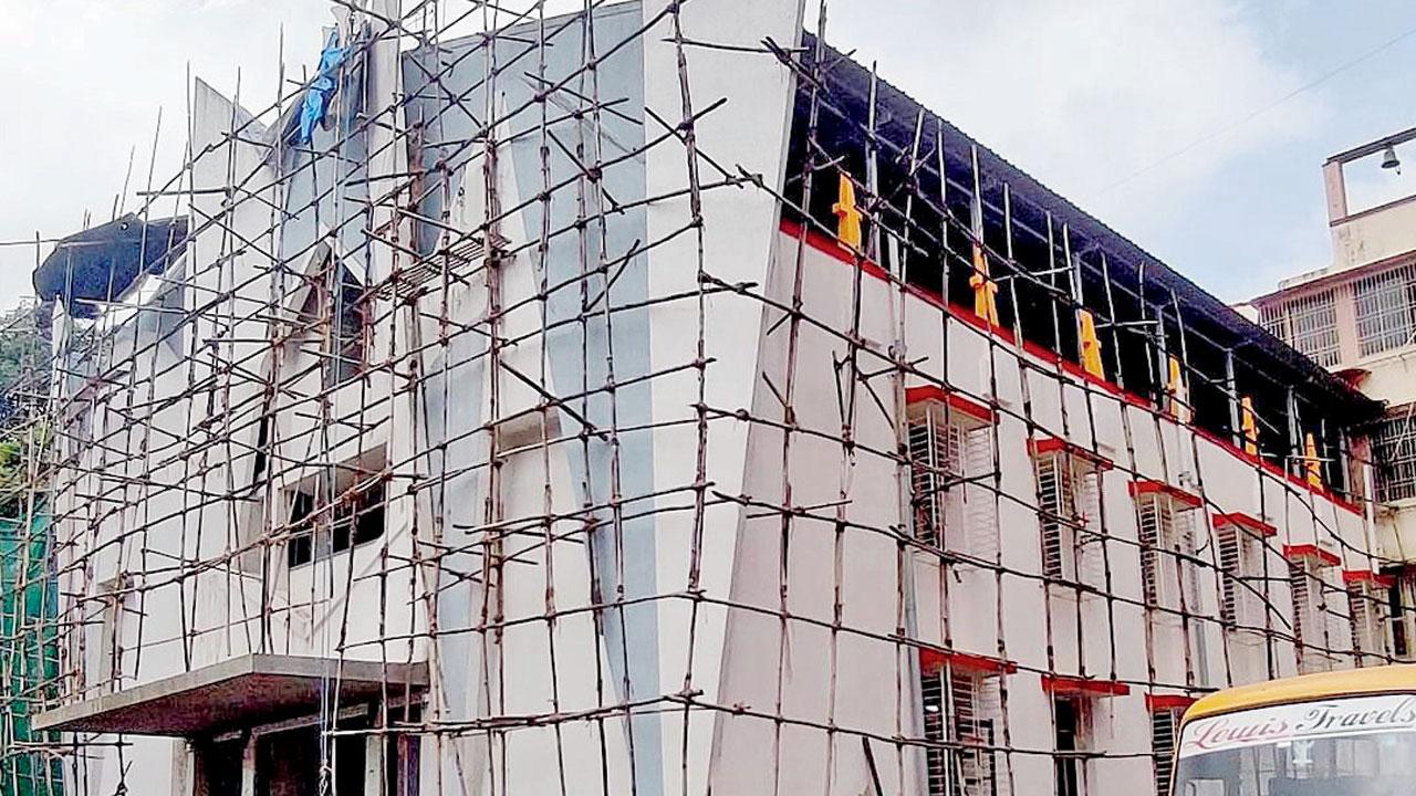 An earlier picture of St Joseph’s Church, Vikhroli under renovation. Pics Courtesy/Instagram