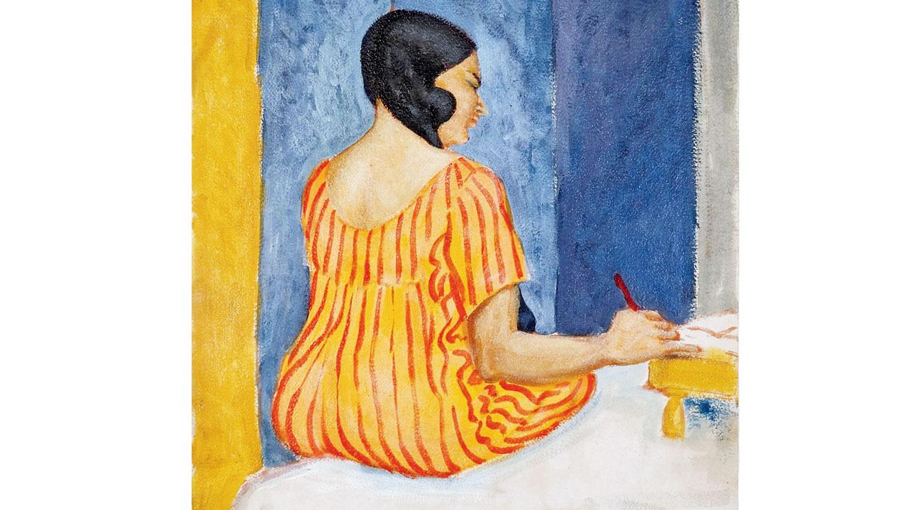 The River of Dreams, Oil and acrylic on canvas, 1994 by Rekha Rodwittiya. PIC COURTESY/DAG