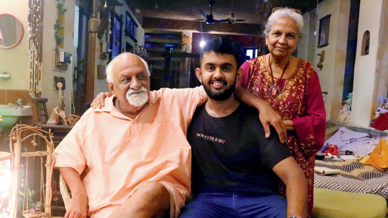 Located opposite Lonavla lake, the house is not just a treasure-trove of handcrafted furniture and quirky clocks, but also a veritable museum of Ganesha murtis, all created by the couple, and a testament to the role the elephant god has played in their lives. In photo: Rajkumar Goel with wife Saroj Goel and son Pratham.
