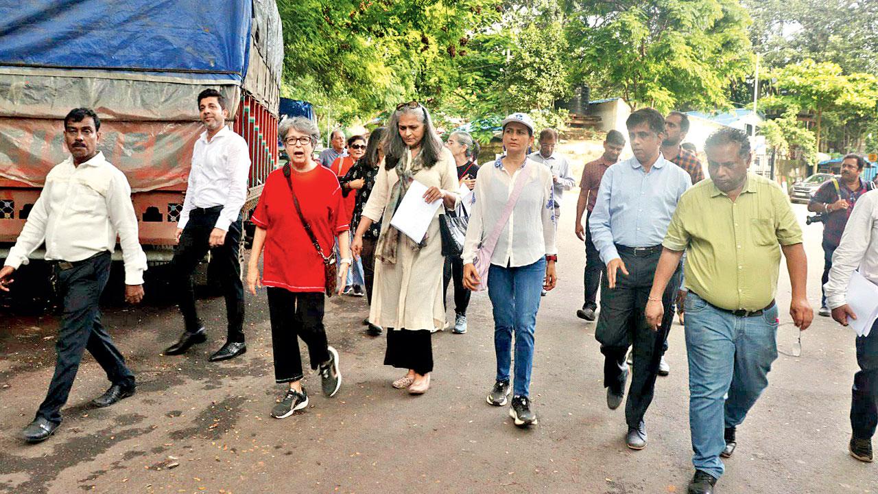 Walking to the site to understand the project