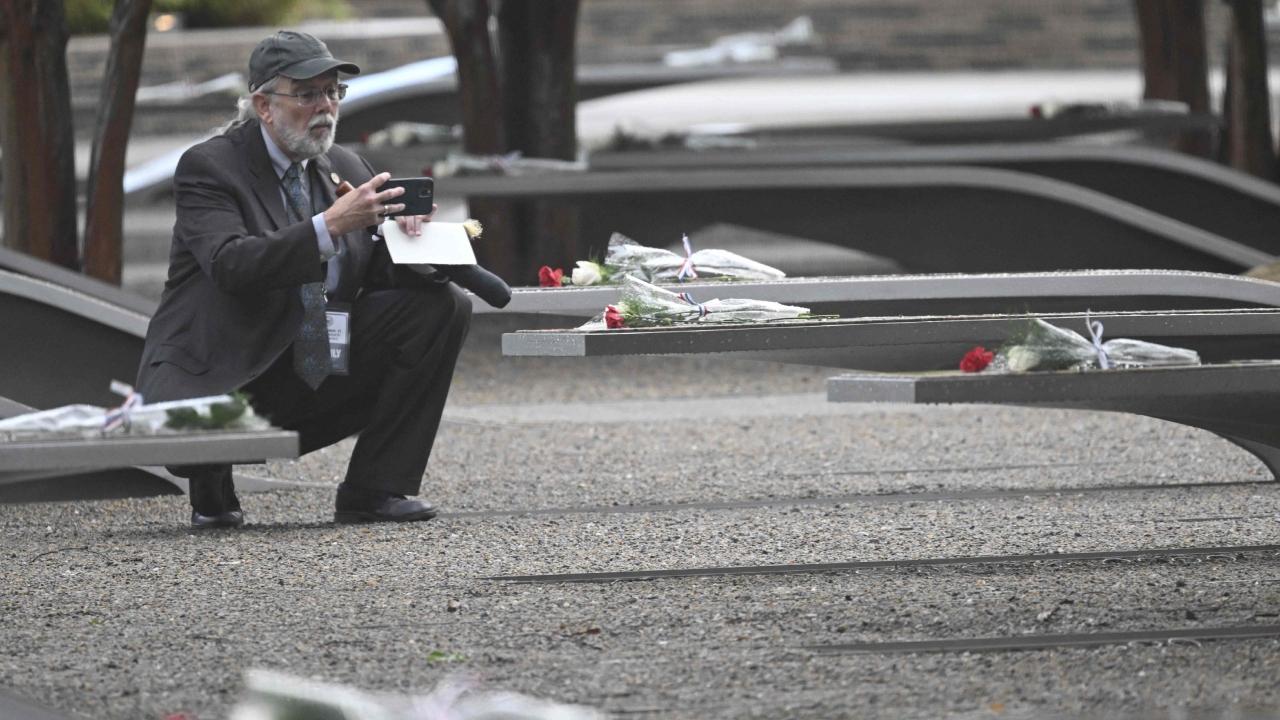 Vice President Kamala Harris is joining the ceremony at the trade centre. First lady Jill Biden is due to lay a wreath at the 9/11 memorial at the Pentagon. Harris' husband, Doug Emhoff, is expected at a wreath-laying at the Flight 93 National Memorial in Shanksville