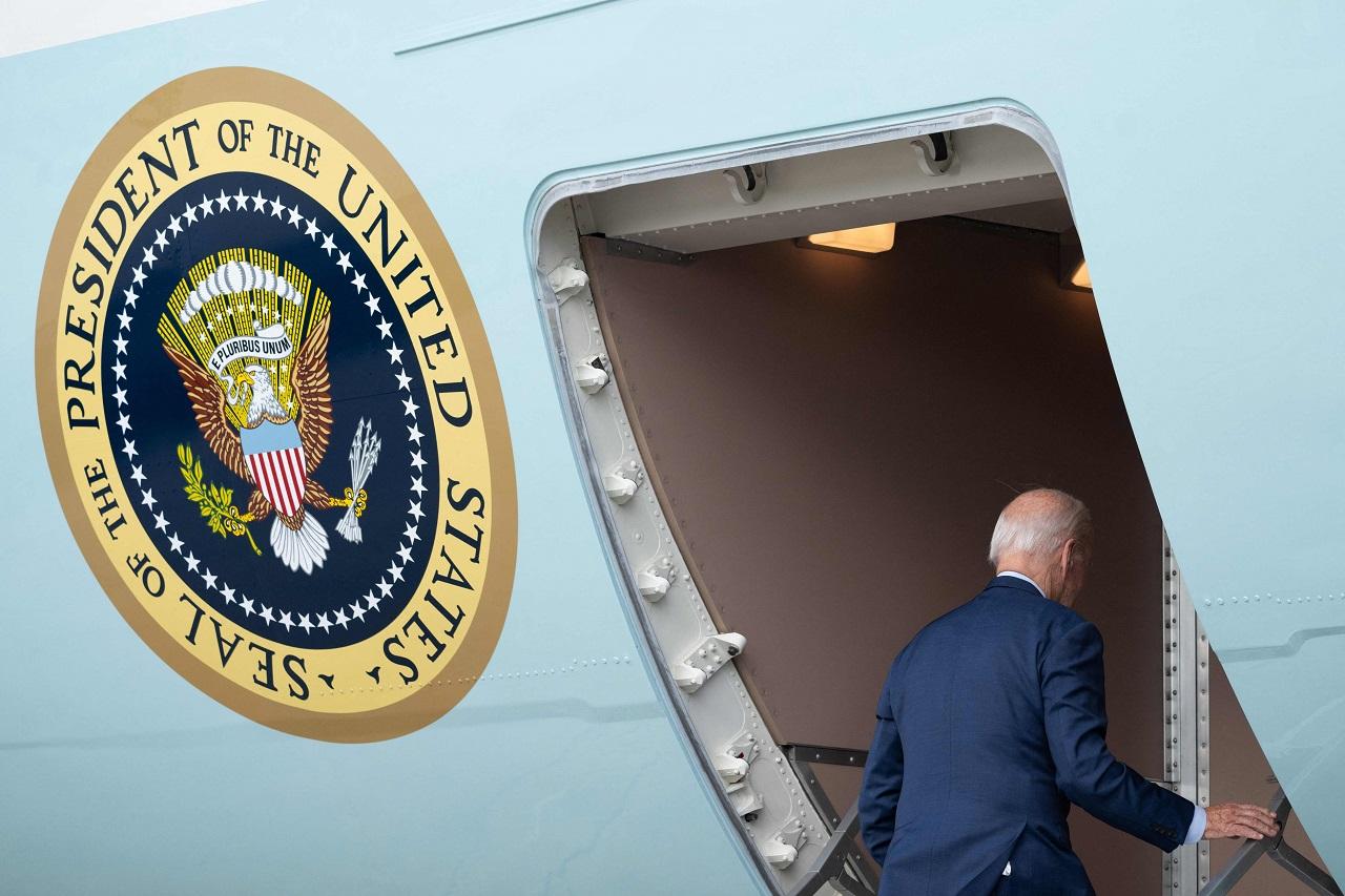 Less than an hour before his departure for India, the White House said, 