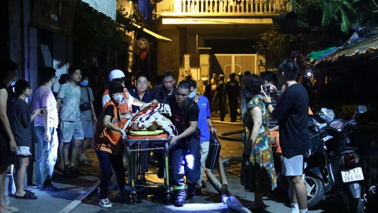 The fire has been extinguished and the rescue operations are underway, the authorities said adding they struggled to reach the building since it was located in a narrow lane of south Hanoi.