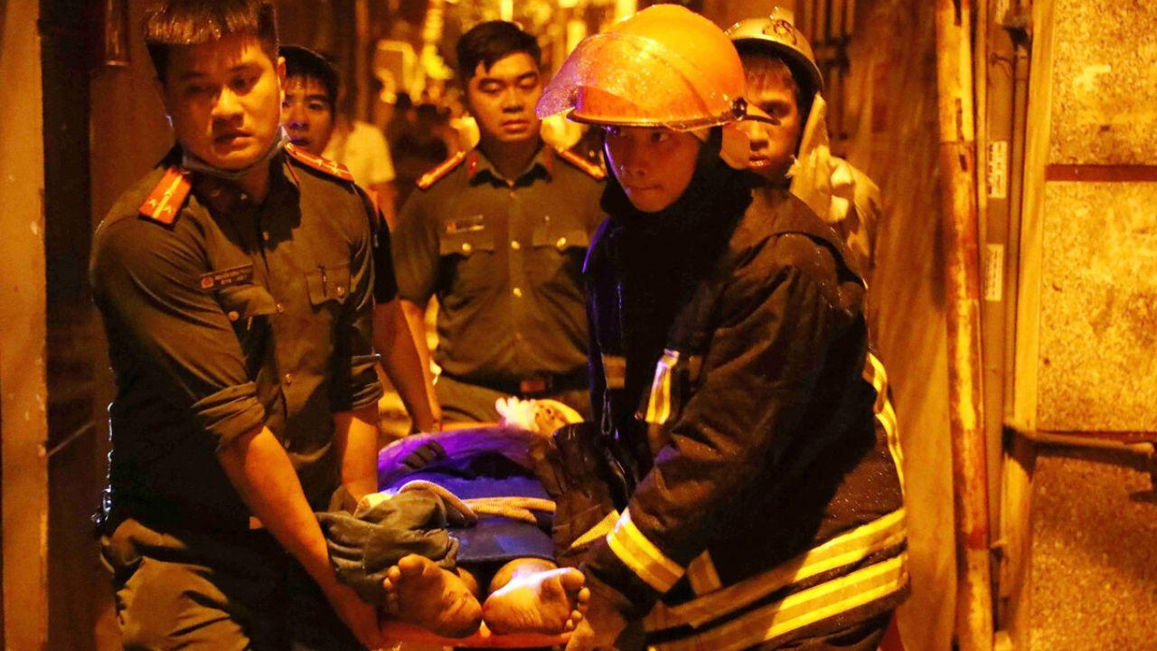 Hanoi apartment building that caught fire was home to 150 residents; the cause of the fire is yet to be ascertained but it is belived to have started during the intervening night of Tuesday and Wednesday.