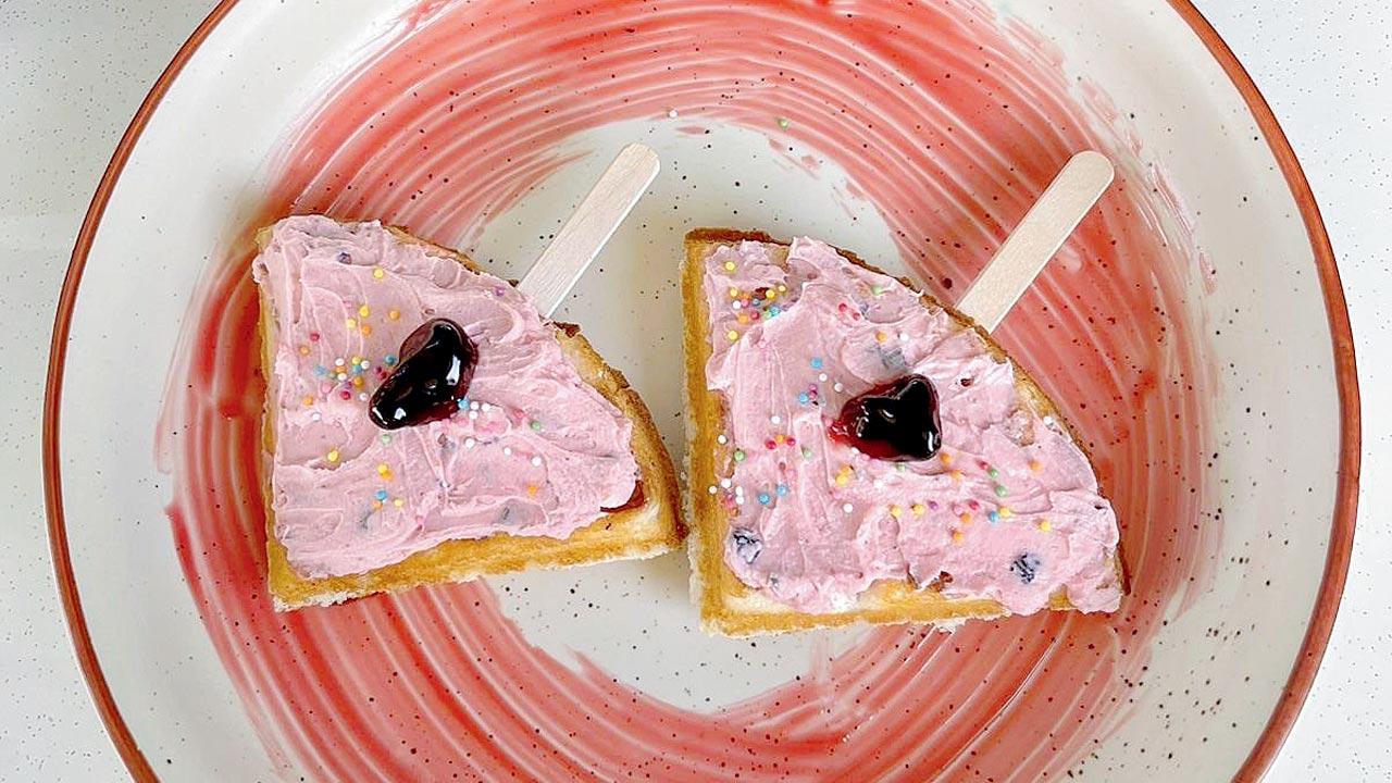 Blueberry cheese waffle