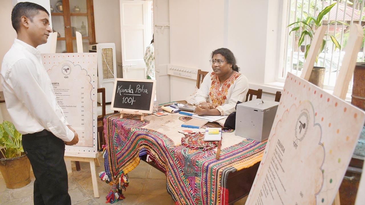 Maya, who is the floor manager at Gazra, is a transwoman who has been working with the Udyogalaya for the last two years  