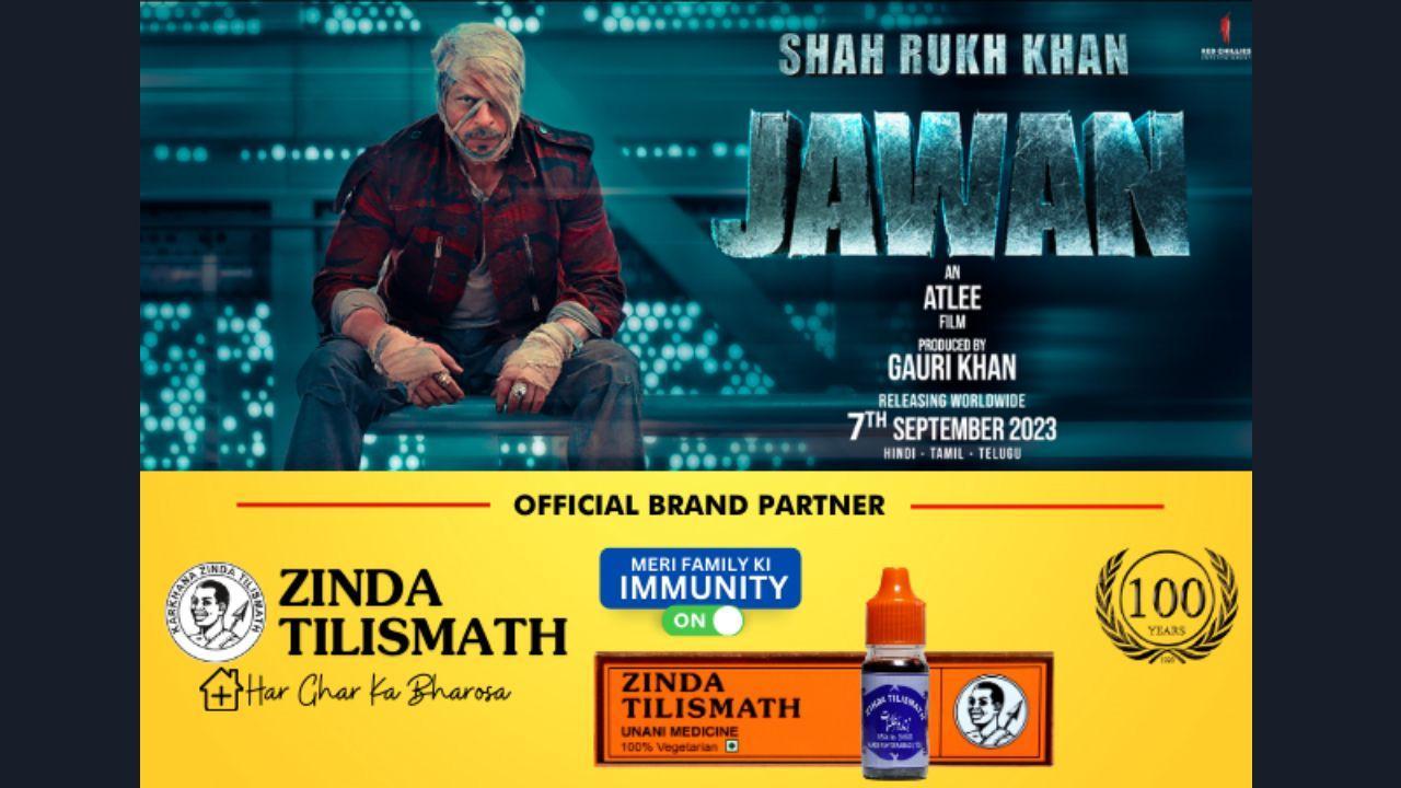 Zinda Tilismath Unveils Historic Collaboration with Shah Rukh Khan's Upcoming Blockbuster 'Jawan'