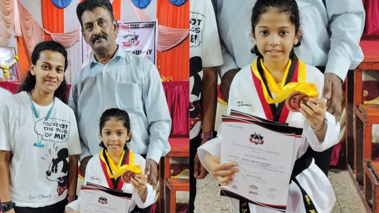 7-year-old Mumbai girl martial artist earns black belt in Taekwondo
