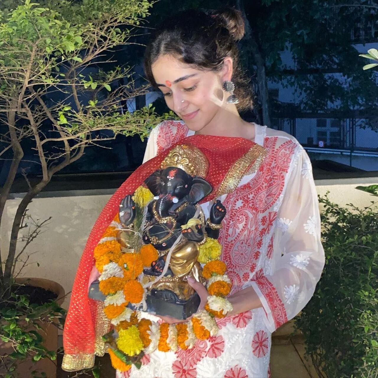 Ananya Panday and her family welcome Ganpati home every year. Their celebration is simple and often low-key