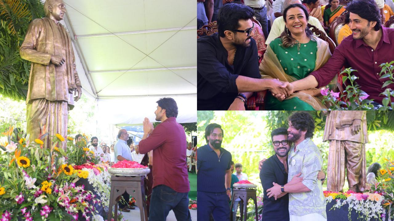 Ram Charan, Mahesh Babu, Nani and others attend statue unveiling of Akkineni Nag