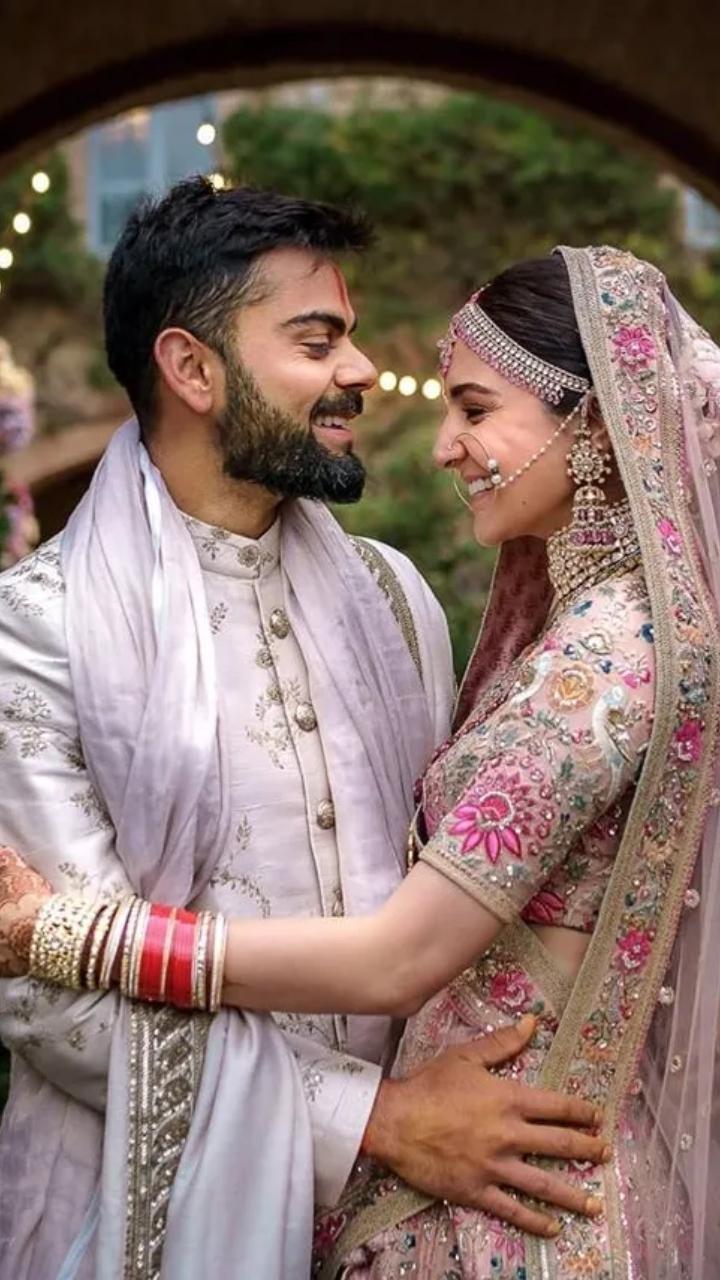 Anushka Sharma was among the first actresses to wear a pastel shade for her wedding. She made for a stunning Sabyasachi Mukherjee bride for her wedding with Virat Kohli