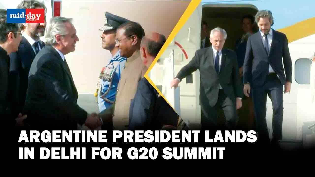 G20 Summit 2023: Argentina President Alberto Fernández lands in Delhi