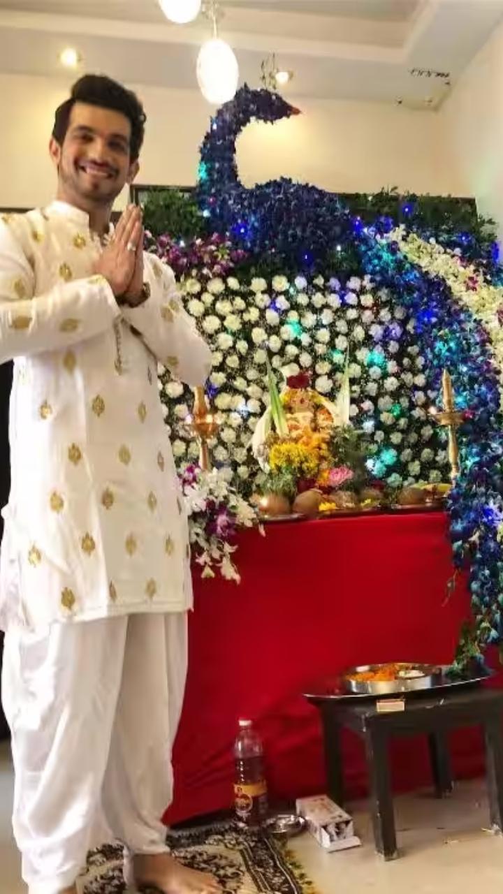 Arjun Bijlani and his family celebrate the festival every year with enthusiasm. With stunning decoration and festive vibes, they welcome Ganpati home